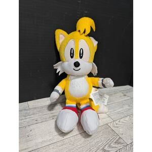Sonic The Hedgehog TAILS Plush JAKKS Pacific Sega 2021 Yellow White 9" 0130